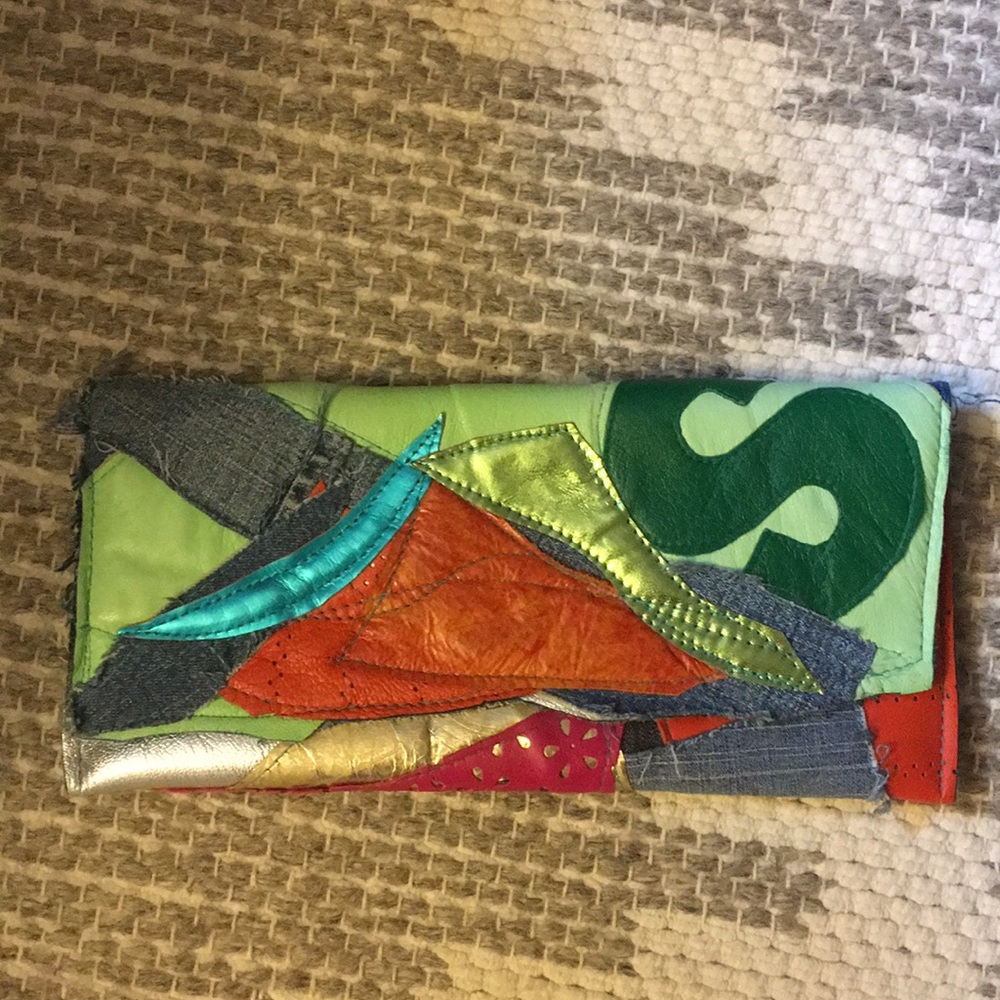 Funky handmade clutch